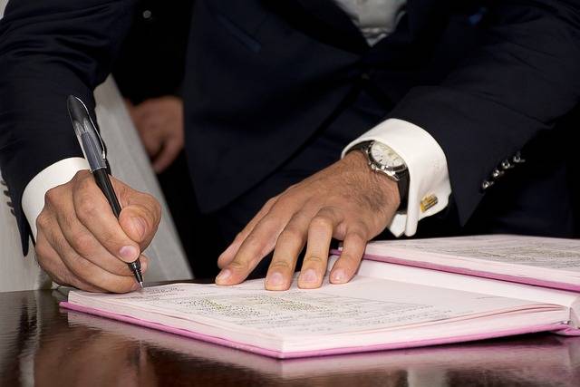 signature document de mariage