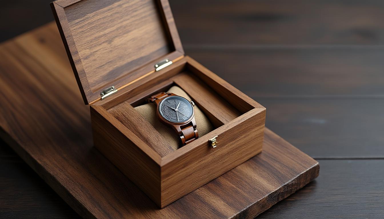 découvrez notre coffret cadeau contenant une montre en bois artisanale, symbole d'élégance et d'éco-responsabilité. offrez un présent unique et respectueux de l'environnement qui ravira les amateurs de design naturel.