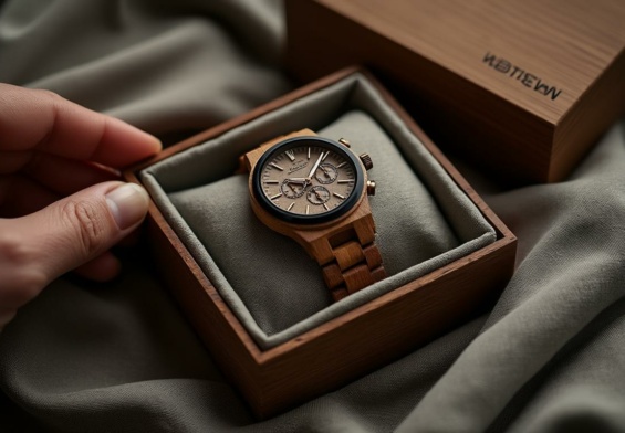 découvrez notre coffret cadeau de montre en bois artisanale, une fusion parfaite d'élégance et d'éco-responsabilité. offrez un bijou unique qui allie style raffiné et respect de l'environnement, idéal pour ceux qui apprécient la mode durable.