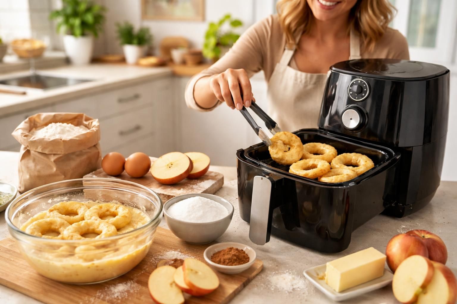 apprenez à réaliser des beignets aux pommes croustillants et délicieux avec votre airfryer, rapidement et sans complication. une recette simple pour un dessert gourmand en un rien de temps !