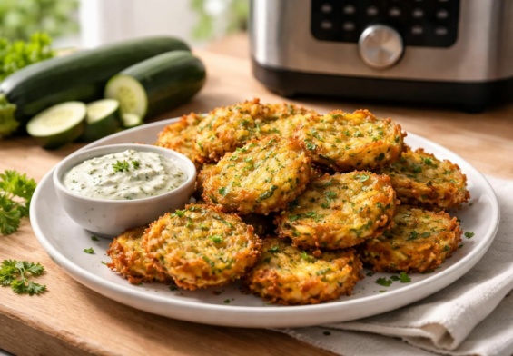 apprenez à préparer des beignets de courgettes croustillants et savoureux avec l'air fryer. une recette facile et rapide pour un goût irrésistible !