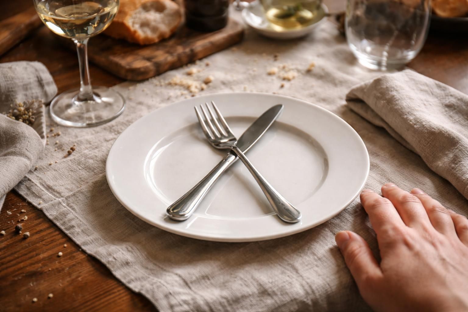 explorez la signification et les traditions du couvert croisé dans l'assiette pour mieux comprendre ce geste souvent observé à table.