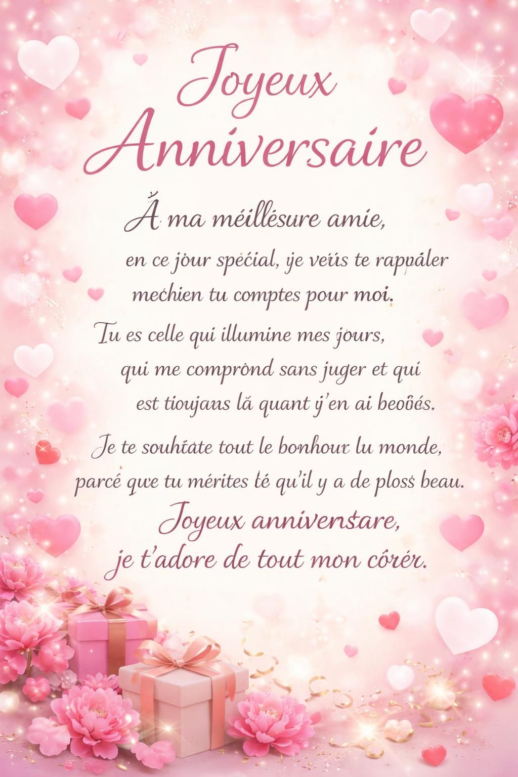 découvrez notre guide pratique pour écrire un texte d'anniversaire touchant et long à votre meilleure amie. des conseils et exemples pour exprimer tout votre amour et vos émotions.
