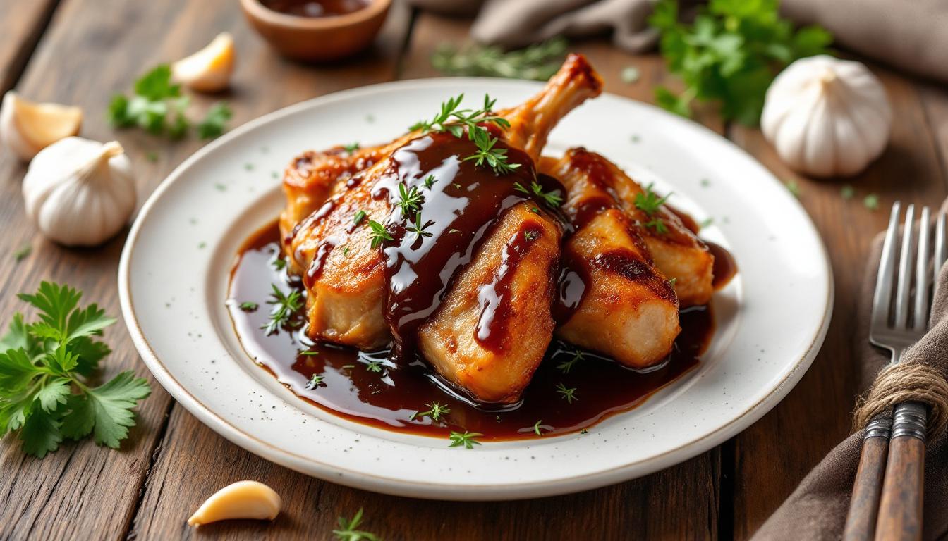 découvrez la recette de canard confit à la sauce foie gras, une tradition culinaire revisitée pour sublimer vos repas avec finesse et gourmandise.