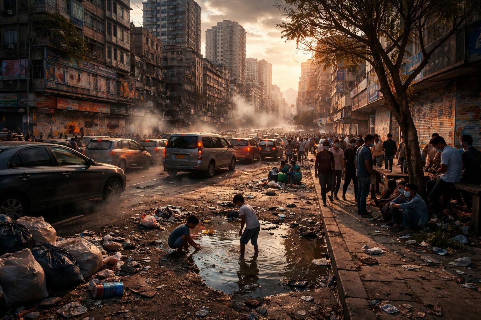 analyse des défis actuels de la cité déchaînée et de leurs répercussions sur la vie quotidienne des habitants.