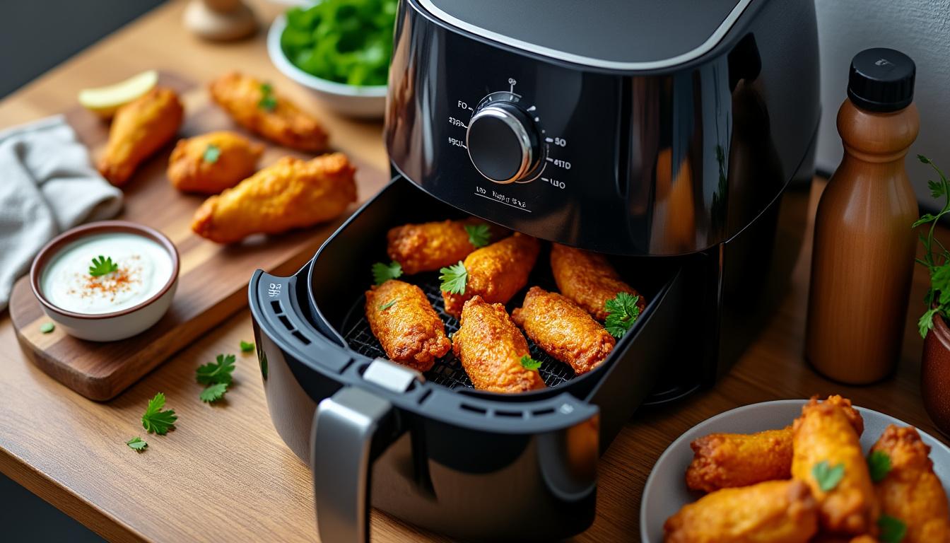 découvrez pourquoi l'air fryer est la solution idéale pour préparer des chicken wings croustillants et savoureux, tout en adoptant une cuisine saine et faible en matières grasses. alliez plaisir et équilibre dans vos assiettes !