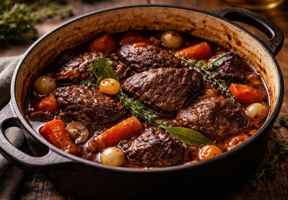 découvrez notre recette express de joue de bœuf en daube, prête en moins de 15 minutes pour un plat savoureux et rapide à préparer.